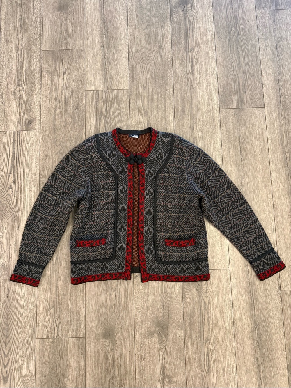J.G. Hook Vintage 90s Southwestern Fair Isle Cardigan Women’s Large Sweater